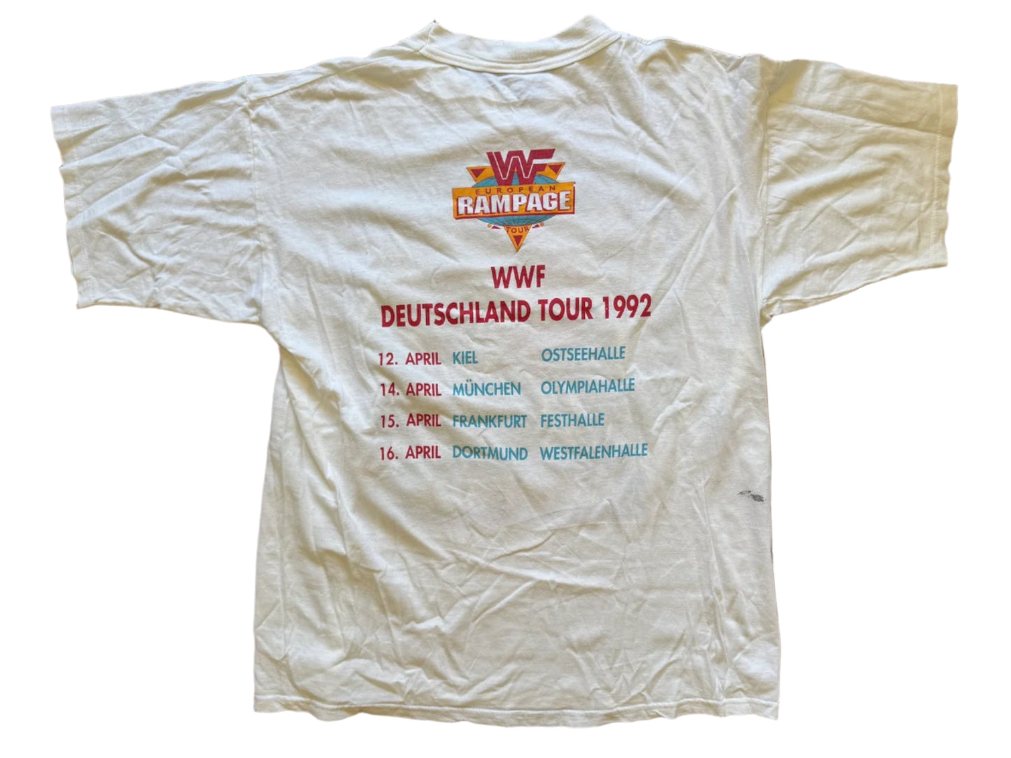 1992 WWF European Rampage German Tour T-shirt - image 2