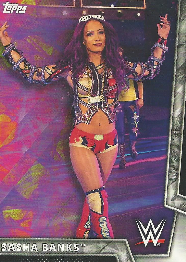 WWE Topps Women Division 2018 Sasha Banks #28