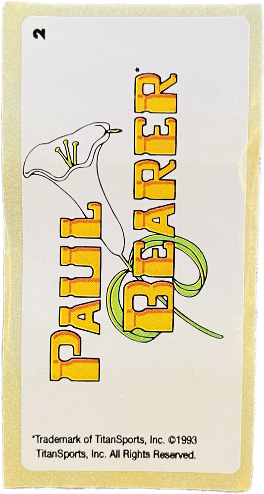 WWF Dunkin Bubble Gum Stickers (1993) No. 2 Paul Bearer PW Catalog