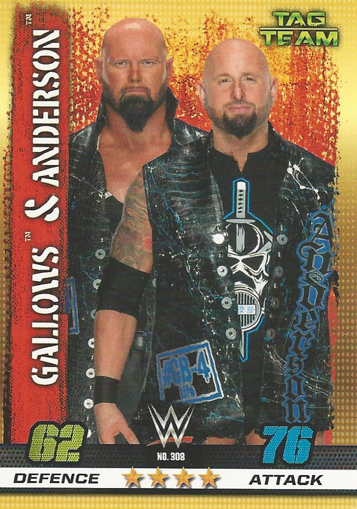 WWE Topps Slam Attax 10th Edition 2017 Gallows and Anderson #308