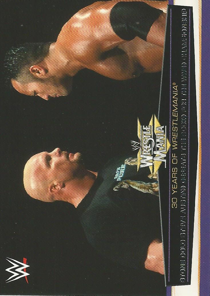 WWE Topps Road to Wrestlemania 2014 Rock vs Stone Cold Steve Austin 30 of 60 trading card PW Catalog