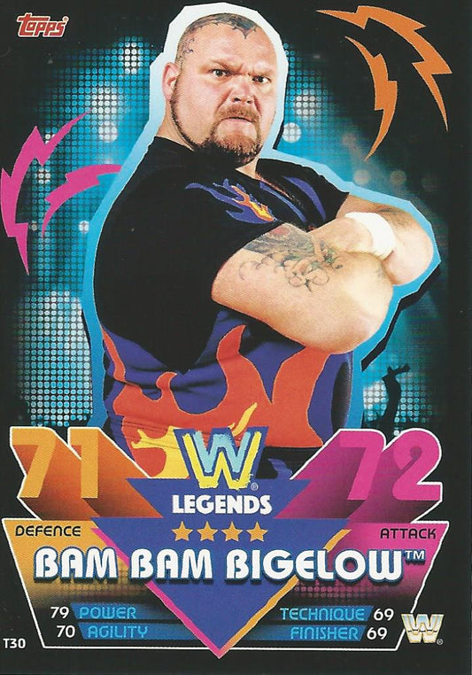 WWE Topps Slam Attax Reloaded 2020 Bam Bam Bigelow T30 trading card PW Catalog