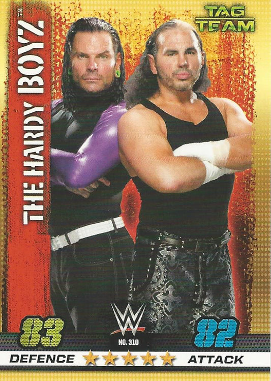 WWE Topps Slam Attax 10th Edition 2017 Hardy Boyz Jeff and Matt trading card PW Catalog