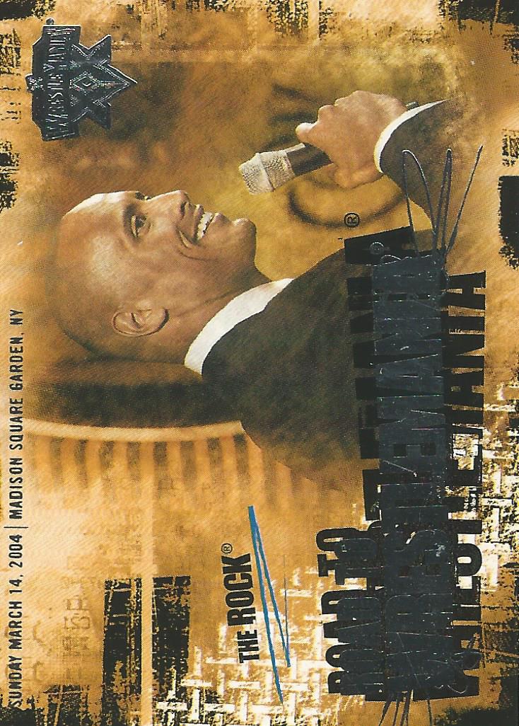 WWE Fleer Road to Wrestlemania XX 2004 The Rock 9 of 10 RW trading card PW Catalog