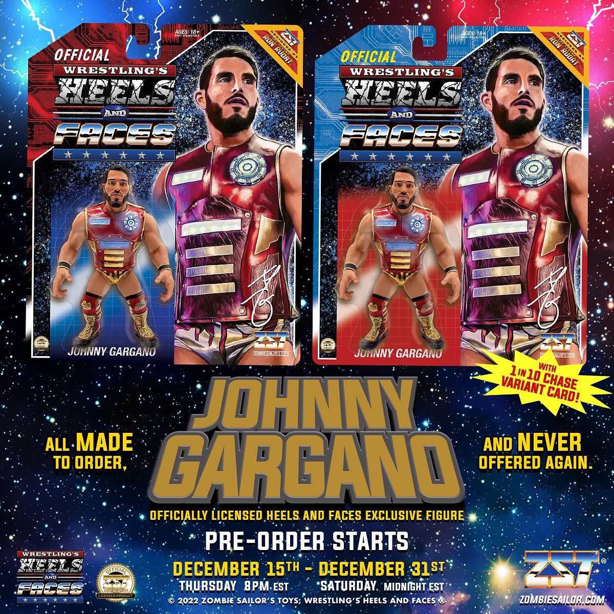 Zombie Sailor's Toys Wrestling's Heels & Faces Johnny Gargano Action & Toy Figures PWcatalog