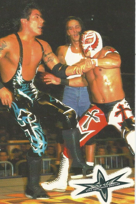 WCW Crazy Planet Stickers 1999 Rey Mysterio trading card PW Catalog
