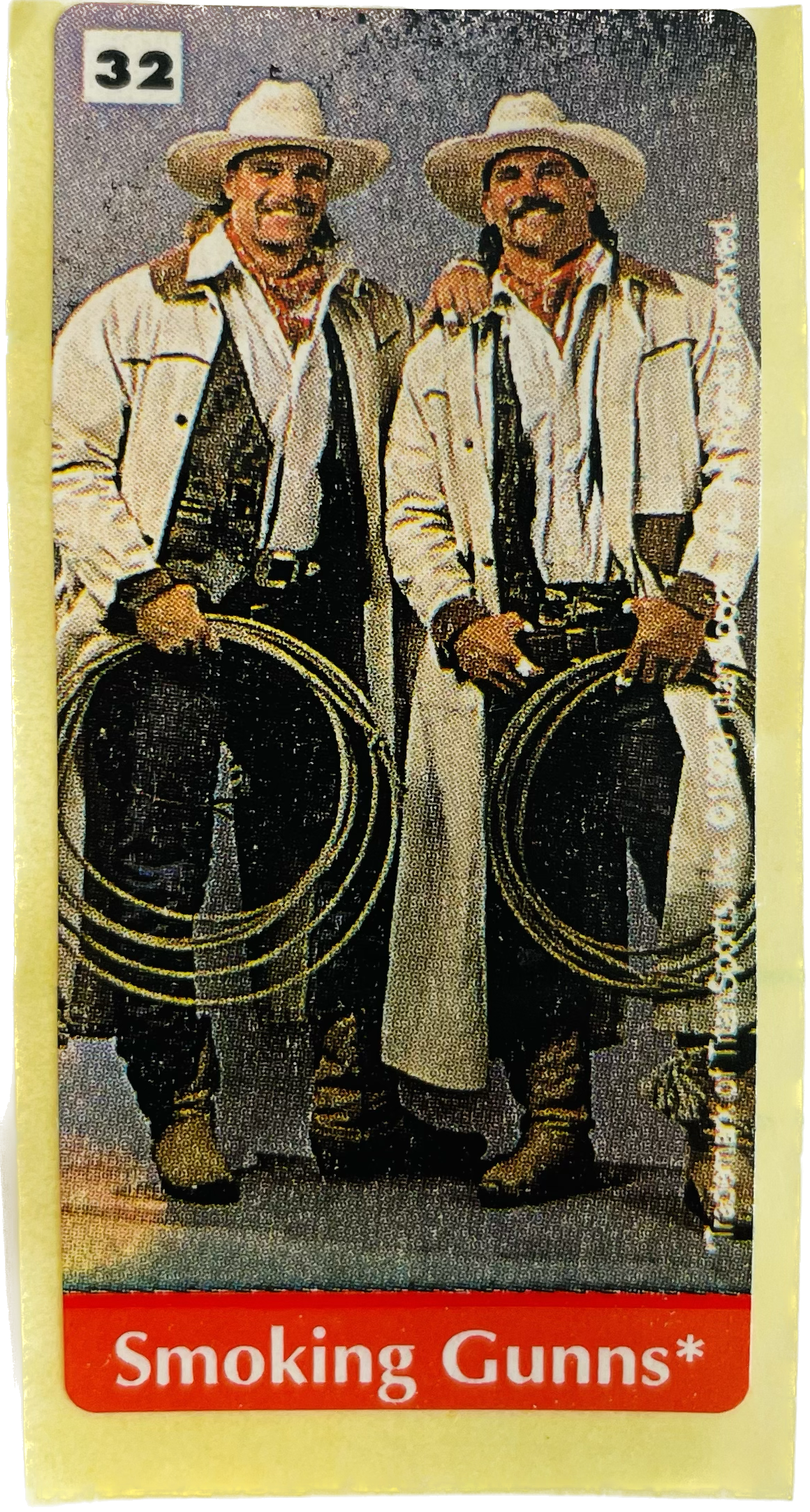 WWF Dunkin Bubble Gum Stickers (1993) No. 32 Smoking Gunns PW Catalog