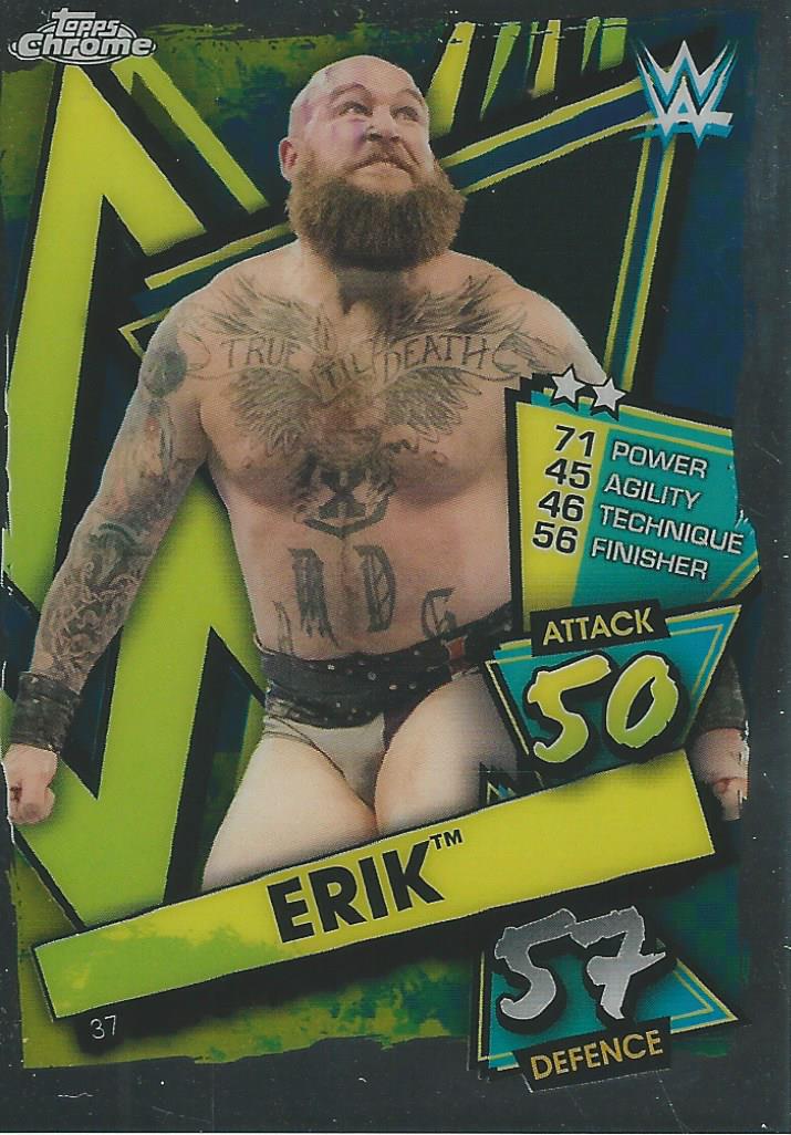 WWE Topps Slam Attax Chrome 2021 Erik #37