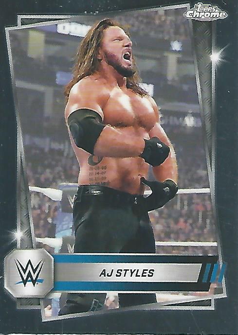 WWE Topps Chrome 2025 Trading Cards AJ Styles No.37 PW Catalog
