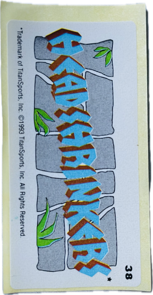 WWF Dunkin Bubble Gum Stickers (1993) #38 Headshrinkers