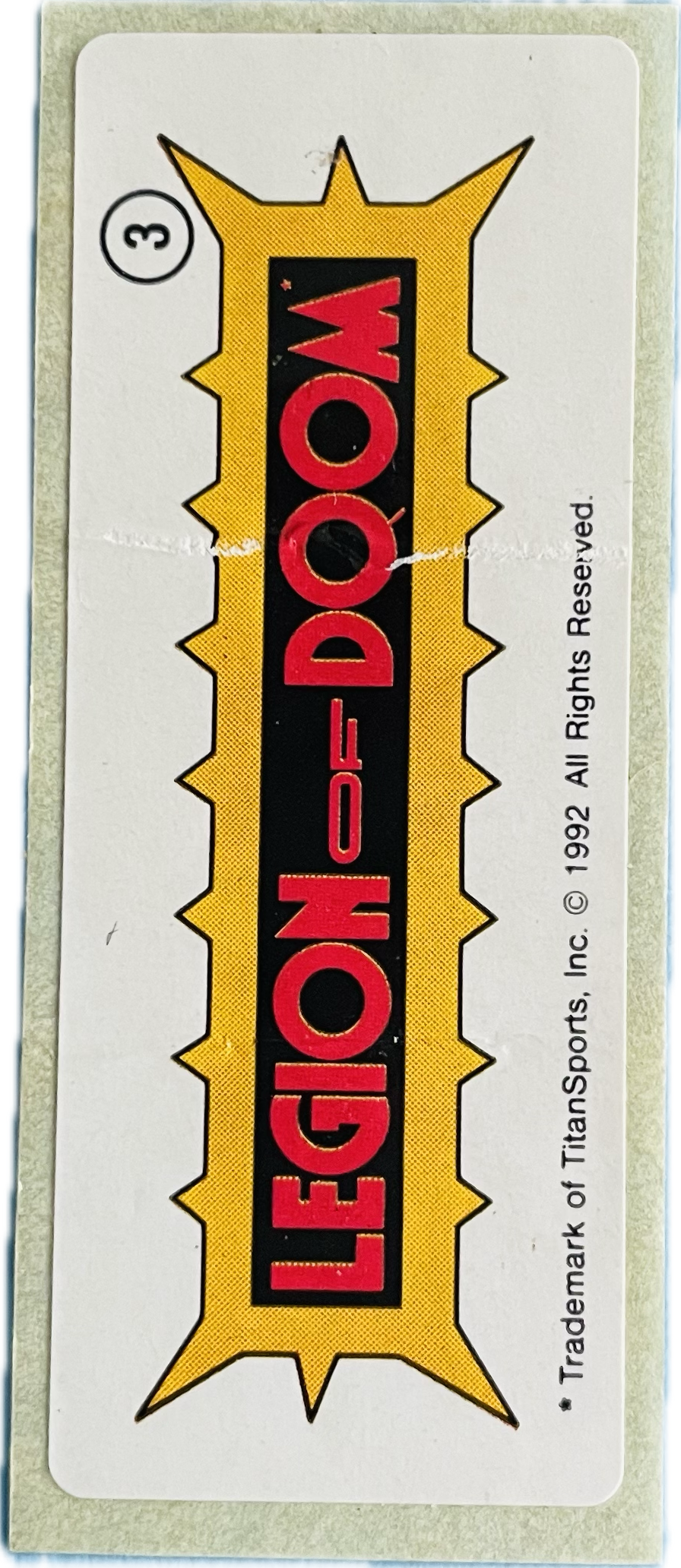 WWF Dunkin Bubble Gum Stickers (1992) No. 3 Legion of Doom PW Catalog
