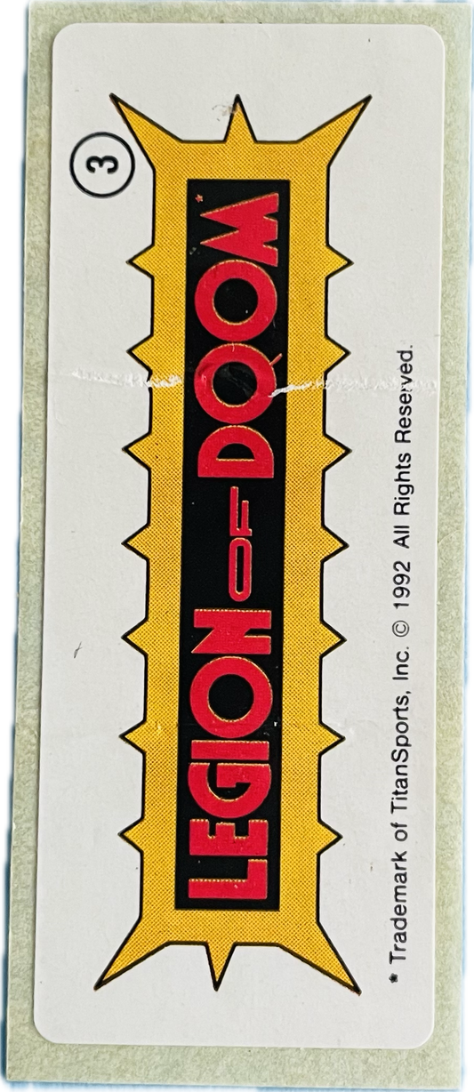 WWF Dunkin Bubble Gum Stickers (1992) No. 3 Legion of Doom PW Catalog