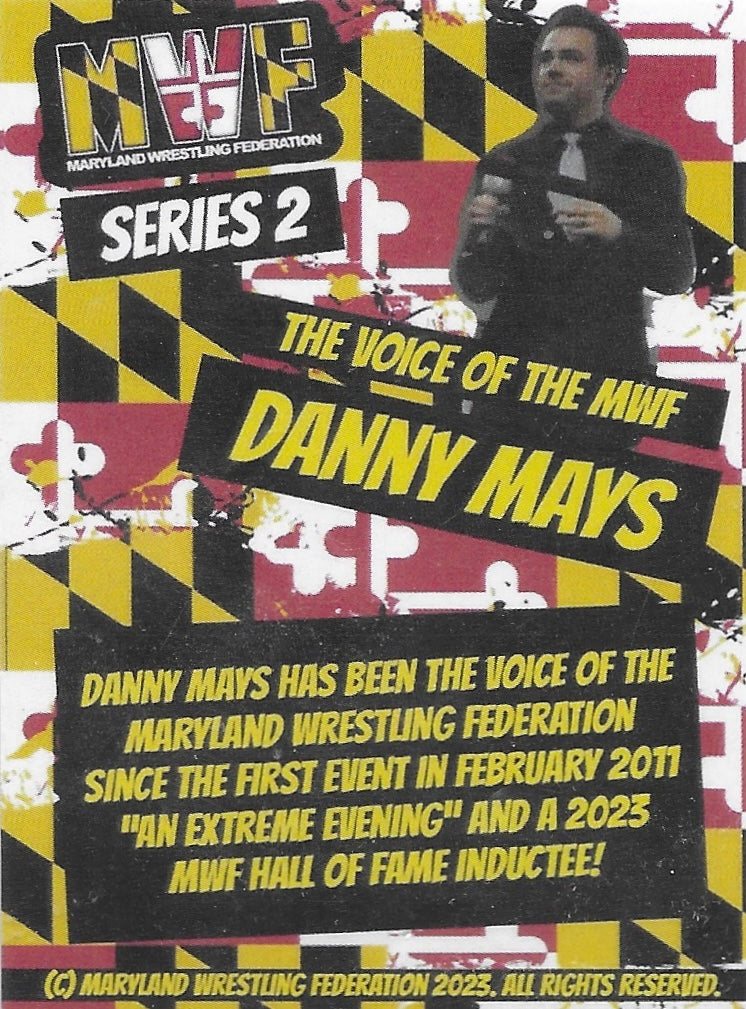 The Voice of the MWF Danny Mays trading card PW Catalog