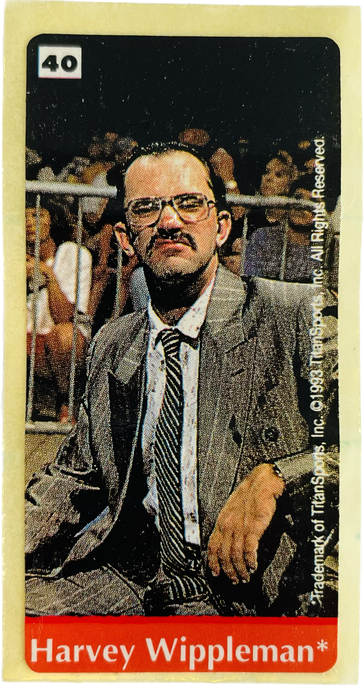 WWF Dunkin Bubble Gum Stickers (1993) No. 40 Harvey Whippleman PW Catalog