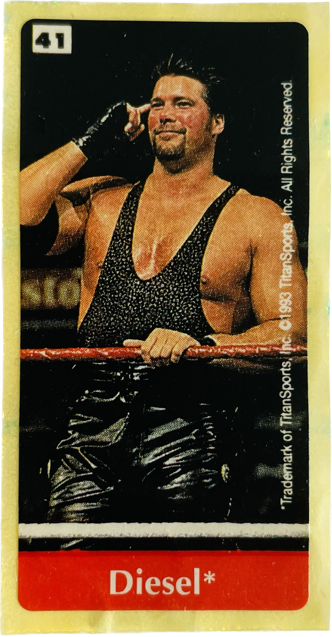 WWF Dunkin Bubble Gum Stickers (1993) No. 41 Diesel PW Catalog