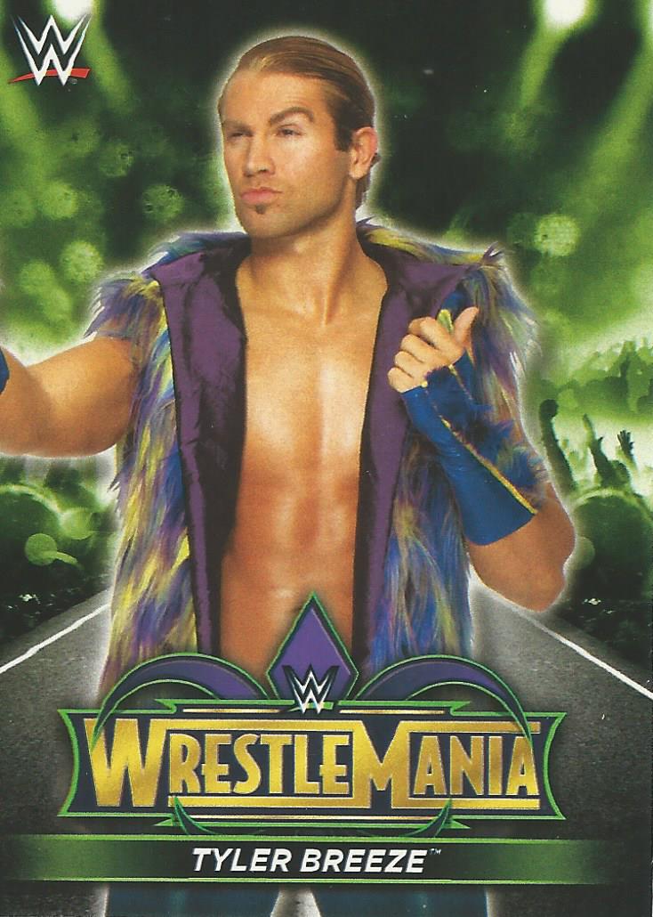 WWE Topps Road to Wrestlemania 2018 Tyler Breeze R41 trading card PW Catalog