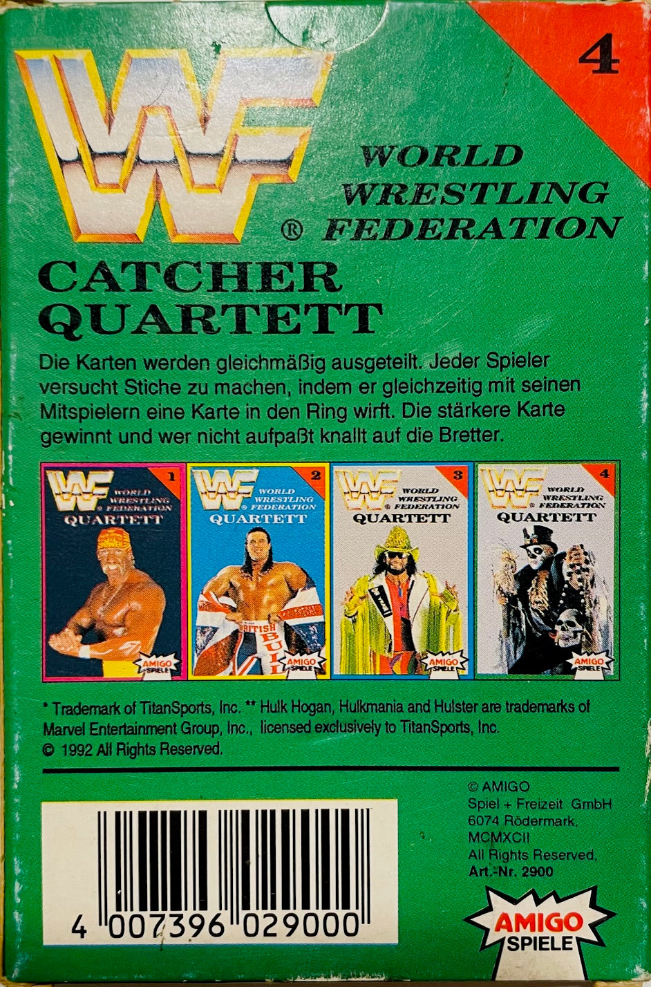 WWF Quartett Card Game 1992 Papa Shango Pwcatalog