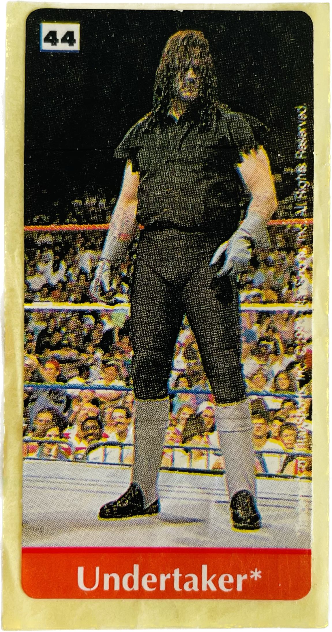 WWF Dunkin Bubble Gum Stickers (1993) No. 44 Undertaker PW Catalog