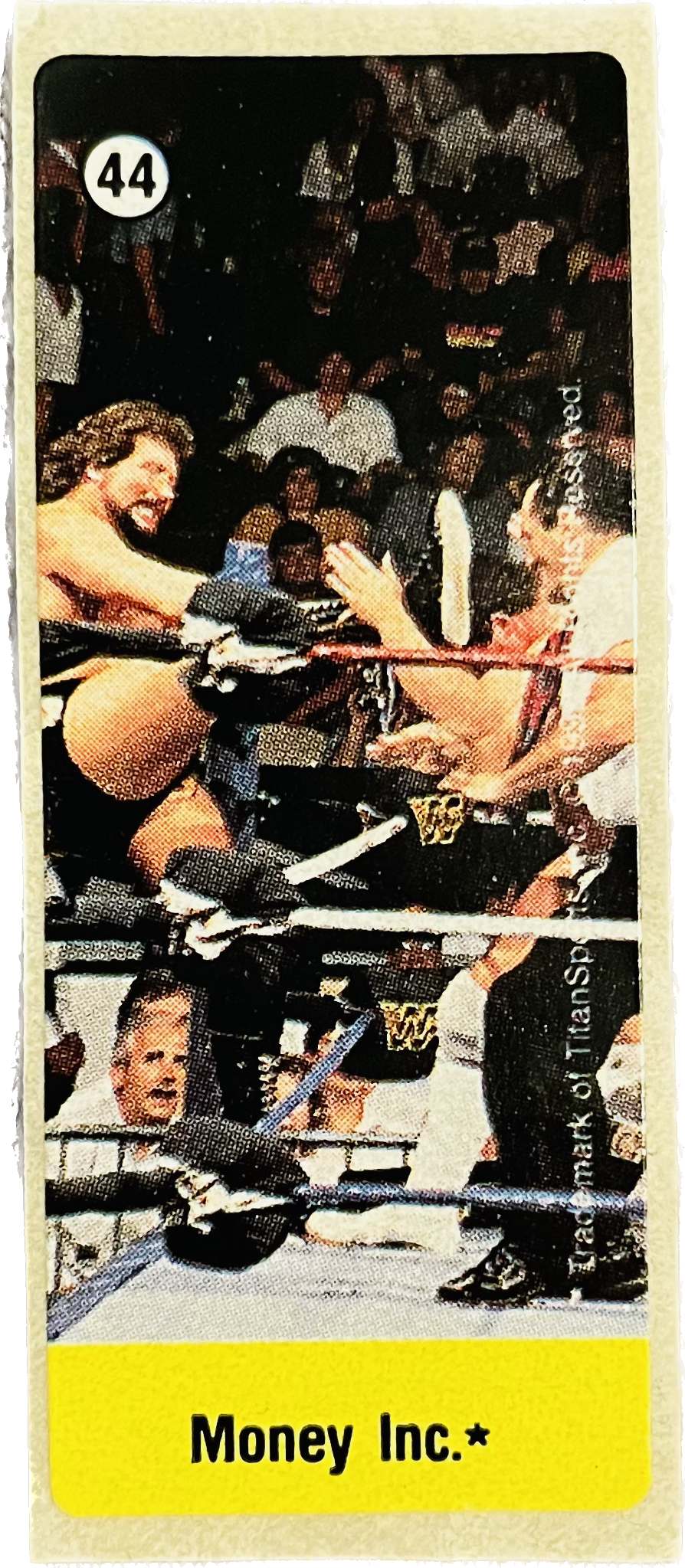 WWF Dunkin Bubble Gum Stickers (1992) No. 44 Money Inc. PW Catalog