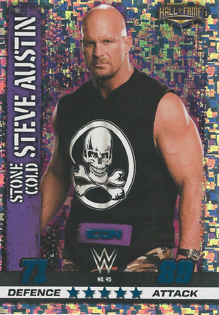 WWE Topps Slam Attax 10th Edition 2017 Stone Cold Steve Austin Hall of Fame #45