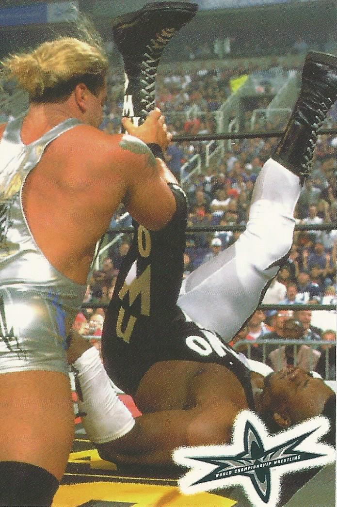 WCW Crazy Planet Stickers 1999 Kenny Kaos trading card PW Catalog