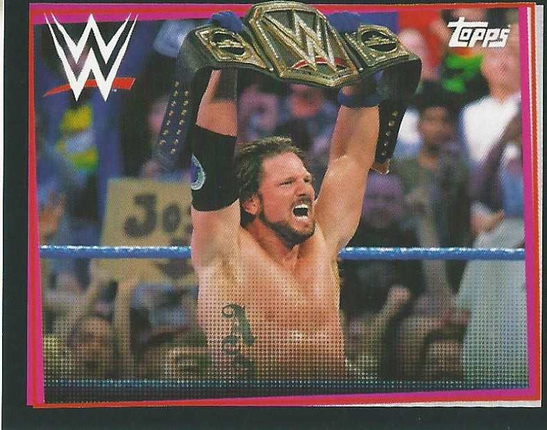 WWE Topps Road to WrestleMania Stickers 2021 AJ Styles #46