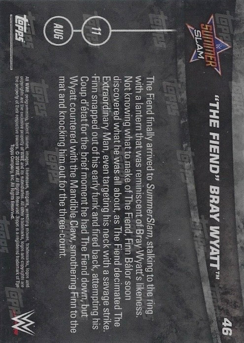 “The Fiend” Bray Wyatt DEF. Finn Bálor trading card PW Catalog