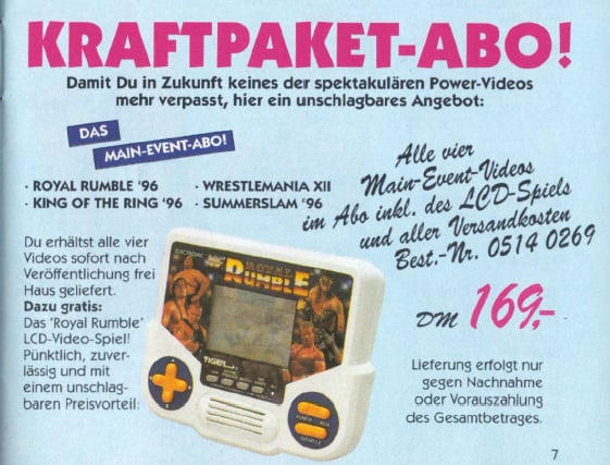 WWF Royal Rumble Handheld LCD from Germany PWcatalog
