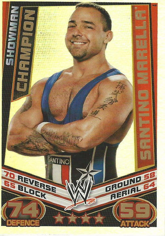 WWE Topps Slam Attax Rebellion 2012 Santino Marella Champion #4