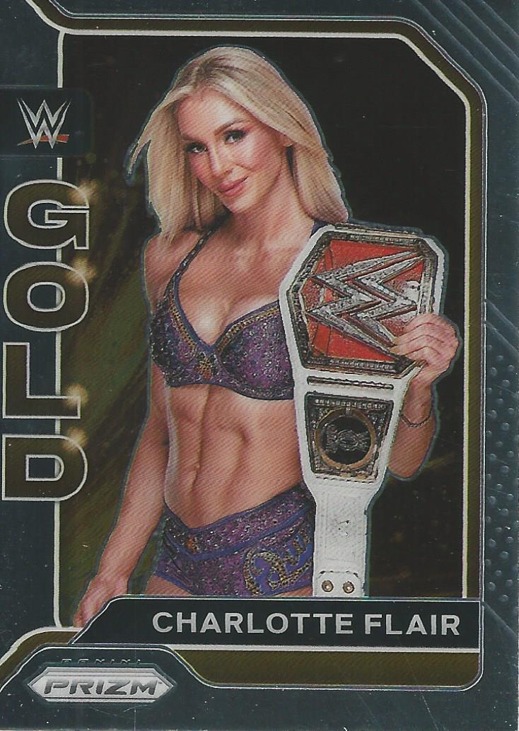 WWE Panini Prizm 2022 Gold Charlotte Flair #18