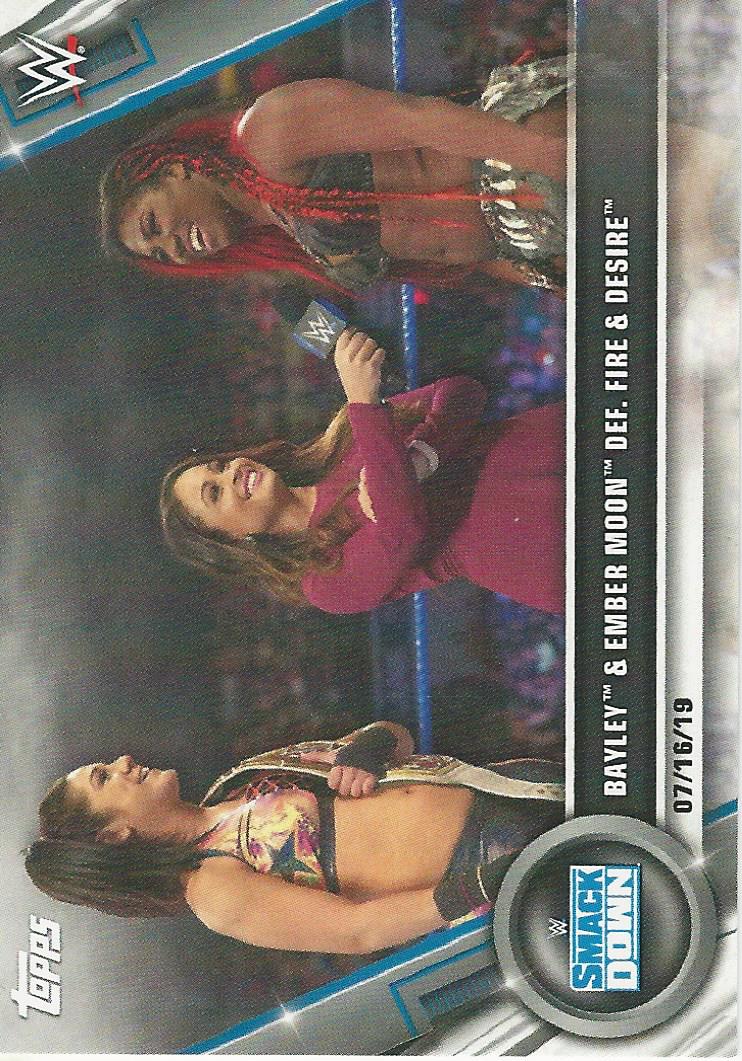 WWE Topps Women Division 2020 Ember Moon and Bayley #50