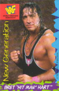 Bret Hart WWF Ice Cream Cut-out & Card 1995 Good Humor PW Catalog
