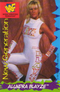 Alundra Blayze WWF Ice Cream Cut-out & Card 1995 Good Humor PW Catalog