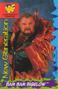 Bam Bam Bigelow WWF Ice Cream Cut-out & Card 1995 Good Humor PW Catalog