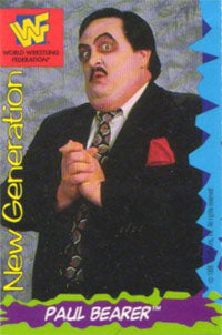 Paul Bearer WWF Ice Cream Cut-out & Card 1995 Good Humor PW Catalog