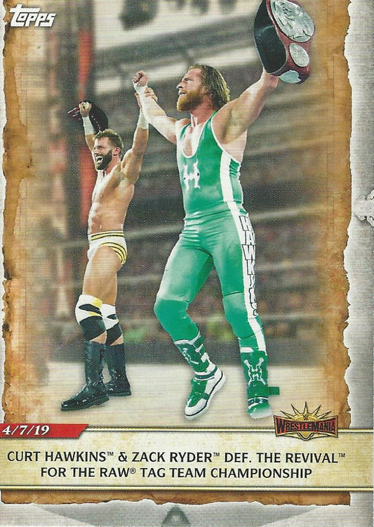 WWE Topps Road to Wrestlemania 2020 Zack Ryder and Curt Hawkins #52