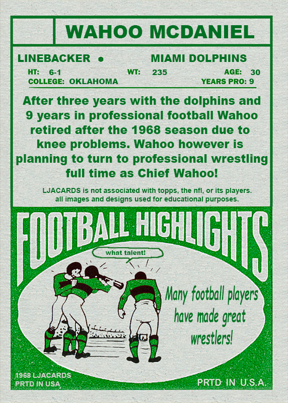 Wahoo Mcdaniel – Miami Dolphins