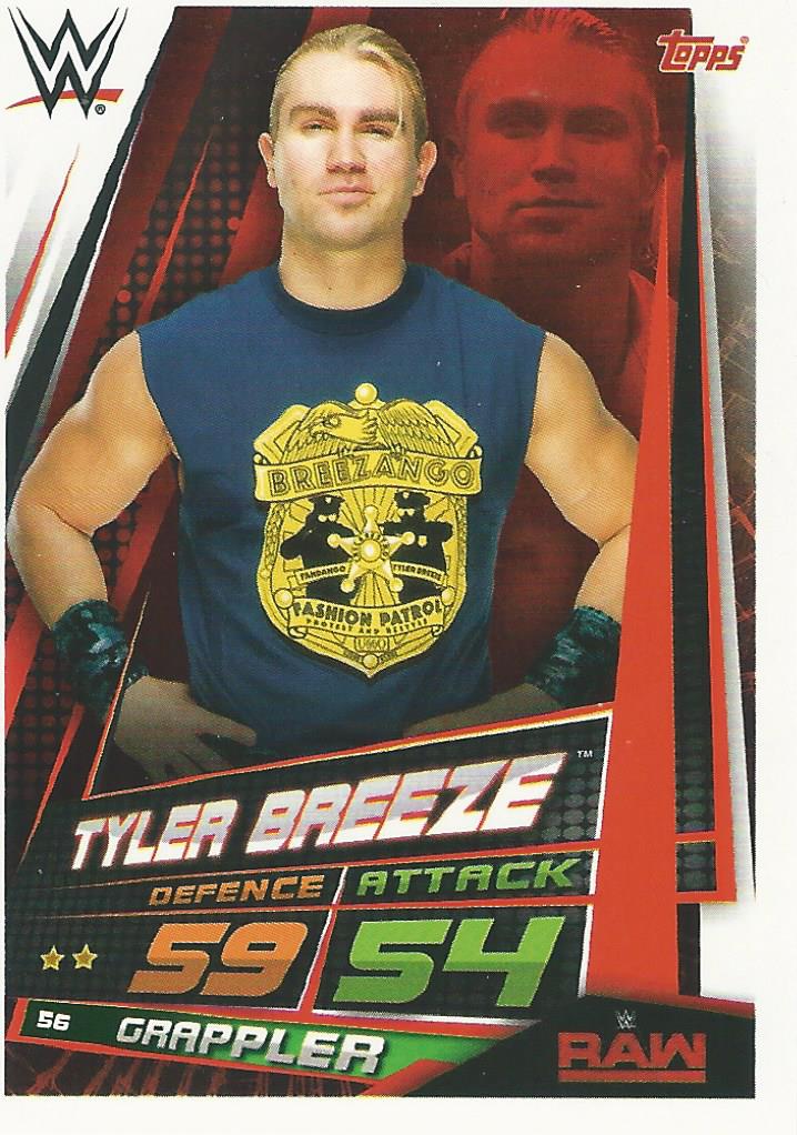 WWE Topps Slam Attax Universe 2019 Tyler Breeze #56