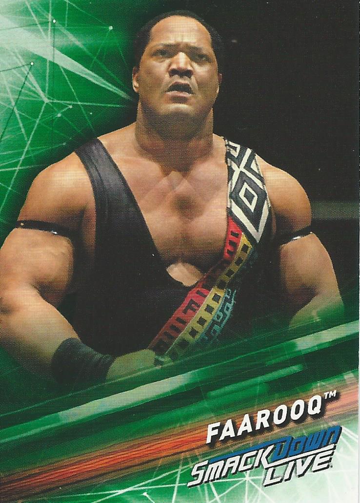 WWE Topps Smackdown 2019 Faarooq #74 Green