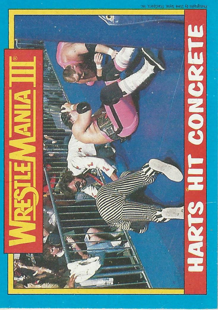Topps WWF Wrestling Cards 1987 Hart Foundation #57