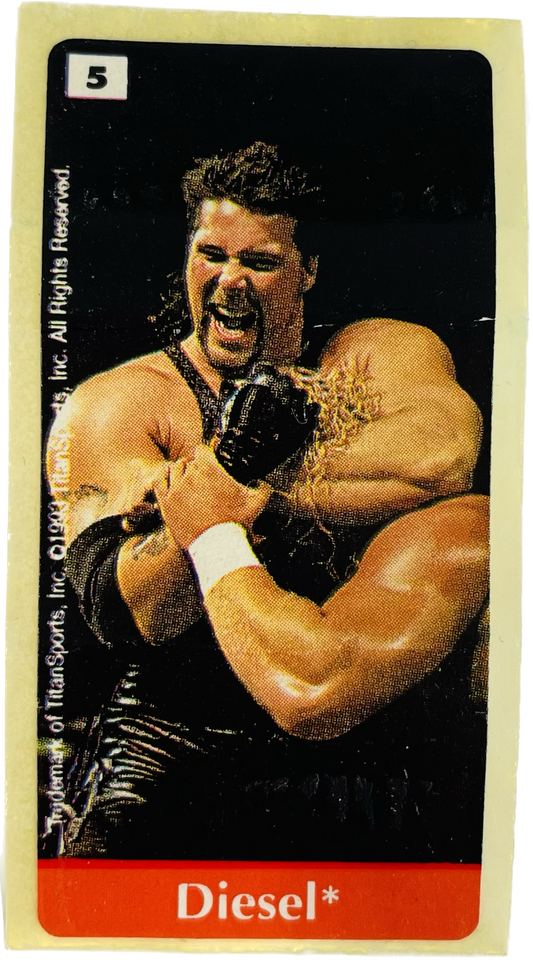 WWF Dunkin Bubble Gum Stickers (1993) No. 5 Diesel PW Catalog