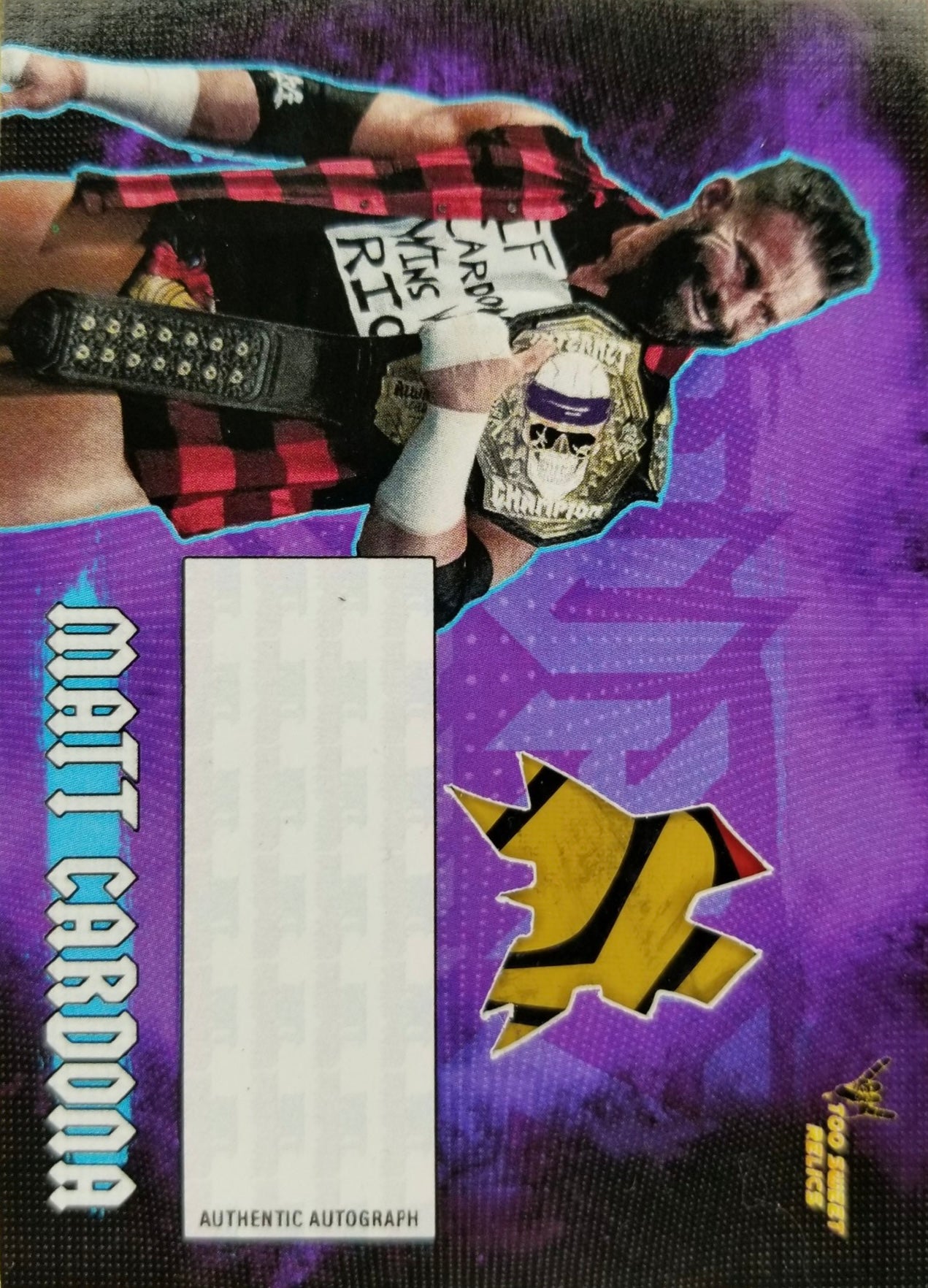 Matt Cardona – Autograph Ring Worn Trunks trading card PW Catalog