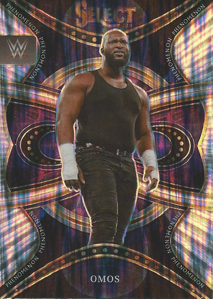 WWE Panini Select 2022 Omos Phenomenon Refractor #3