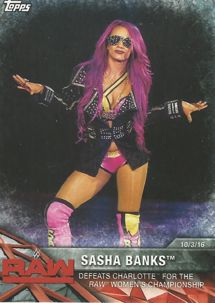 WWE Topps Women Division 2017 Sasha Banks WWE-10