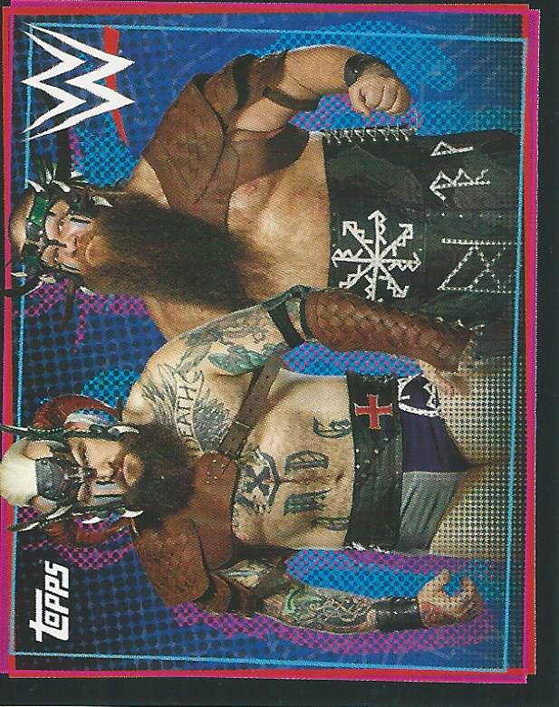 WWE Topps Road to Wrestlemania Stickers 2021 Erik & Ivar #61