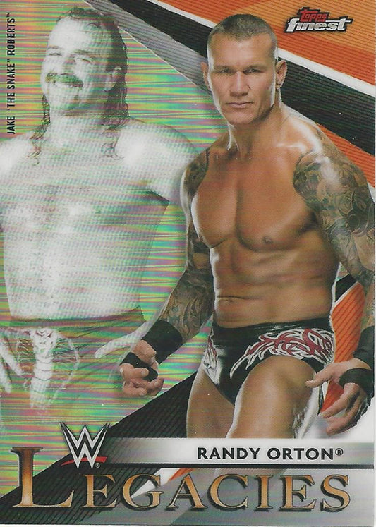 WWE Topps Finest 2021 Randy Orton and Jake the Snake Roberts L-15 trading card PW Catalog
