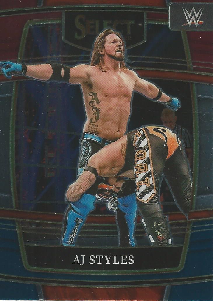 WWE Panini Select 2022 Red/Silver/Blue AJ Styles #13