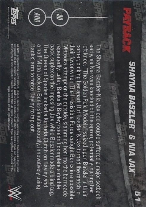Shayna Baszler & NIA JAX Win the WWE Women’s TAG Team Championship trading card PW Catalog