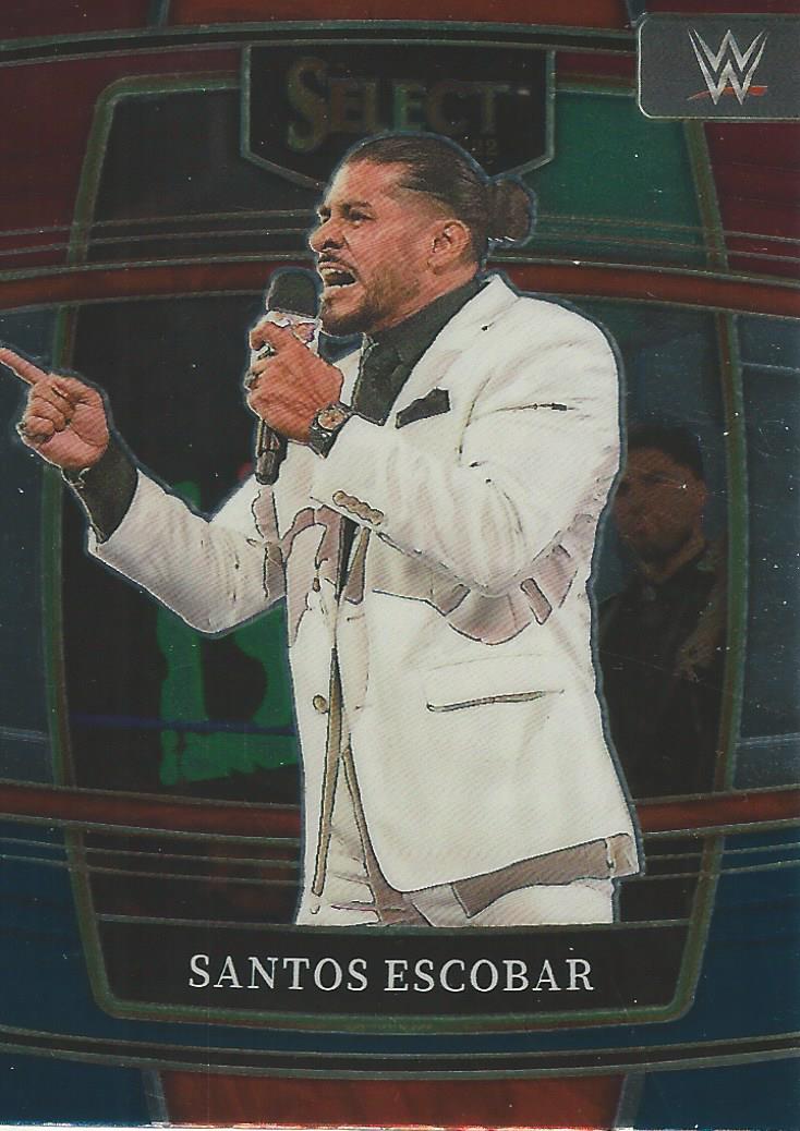 WWE Panini Select 2022 Red/Silver/Blue Santos Escobar #76