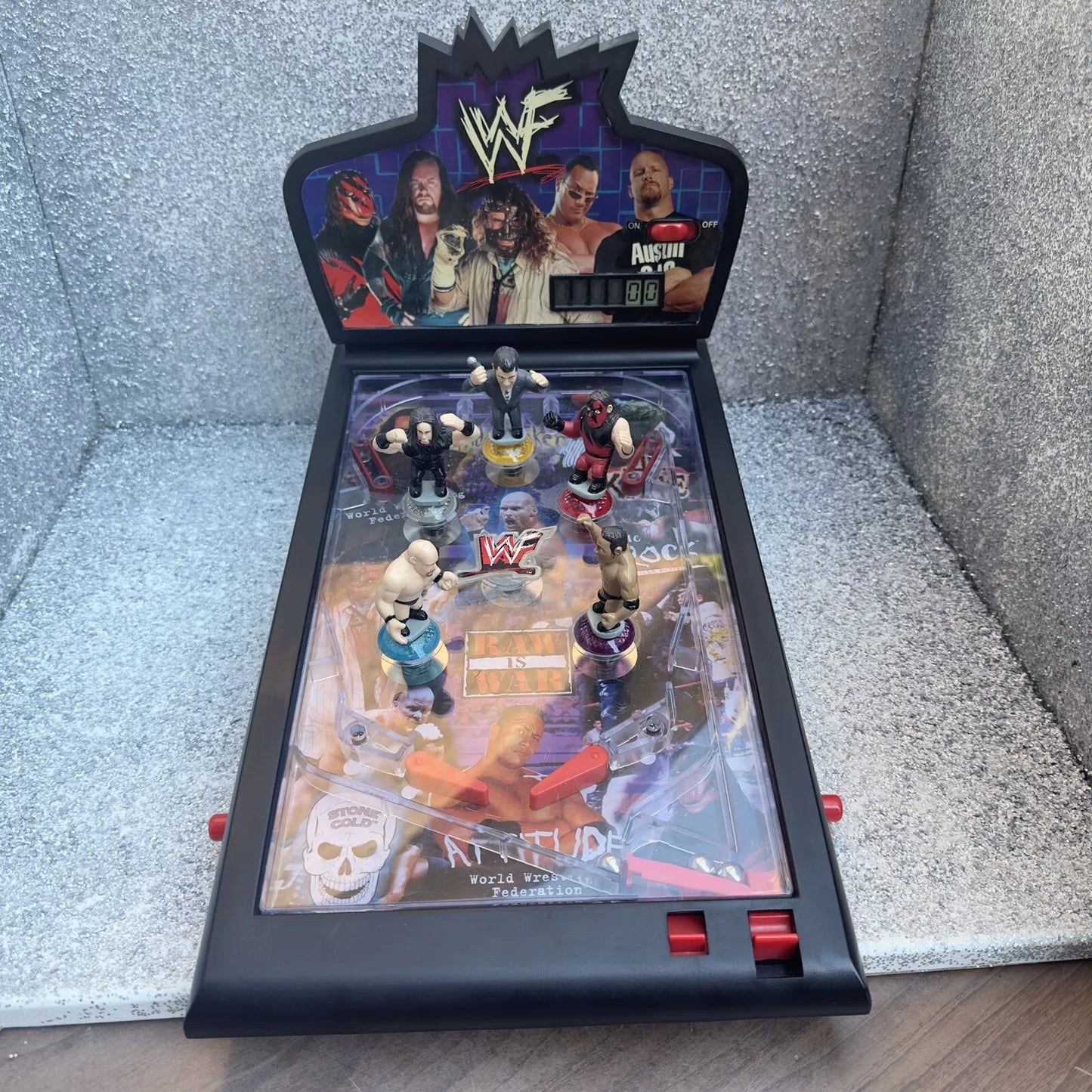 WWF Power Slam Table Top Pinball Machine 1999 PWcatalog